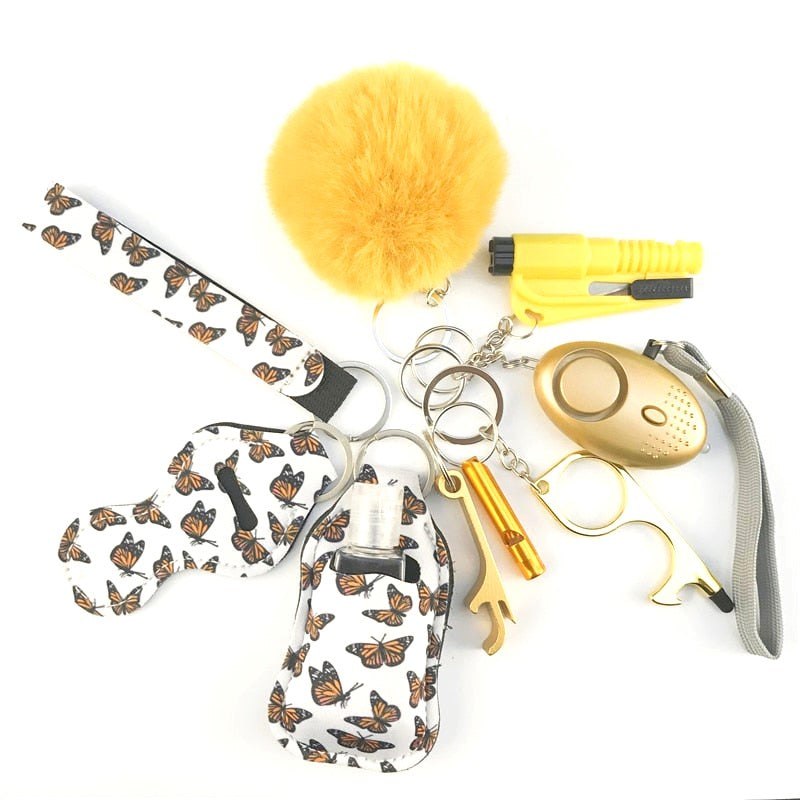 Safety Tools 10-Piece Self Defense Keychain Set