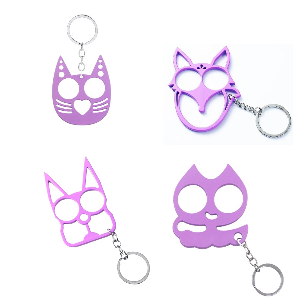 Cat Ears Kitty Knuckles 4-Piece Self Defense Kit