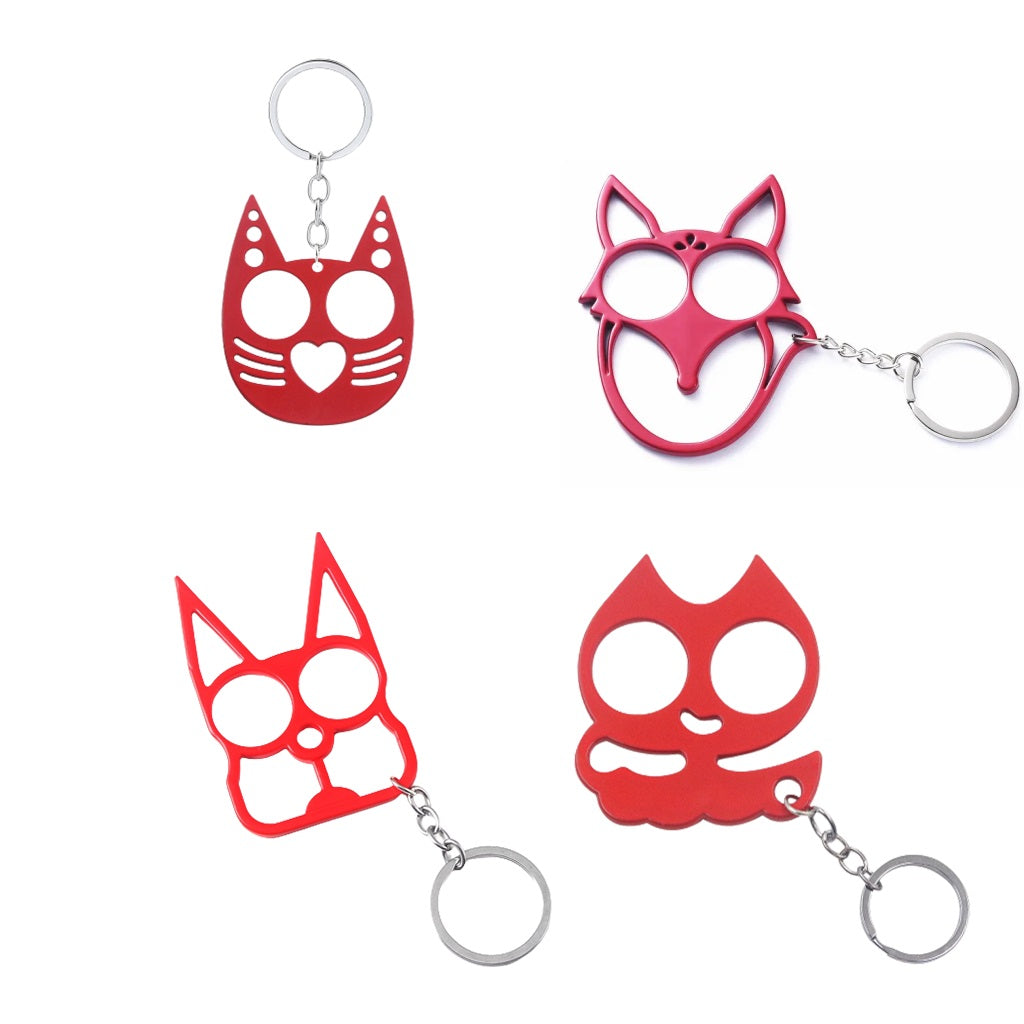 Cat Ears Kitty Knuckles 4-Piece Self Defense Kit