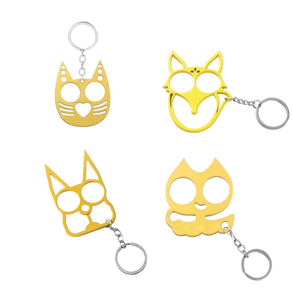 Cat Ears Kitty Knuckles 4-Piece Self Defense Kit