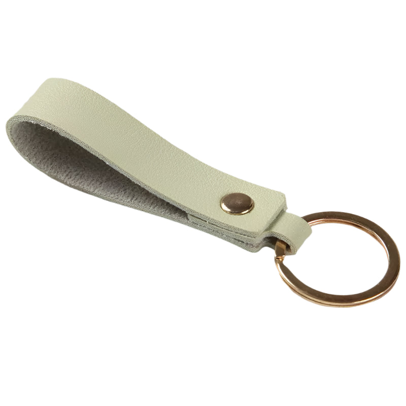 Vintage Vegan Leather Wristlet with Key Ring and Wrist Strap