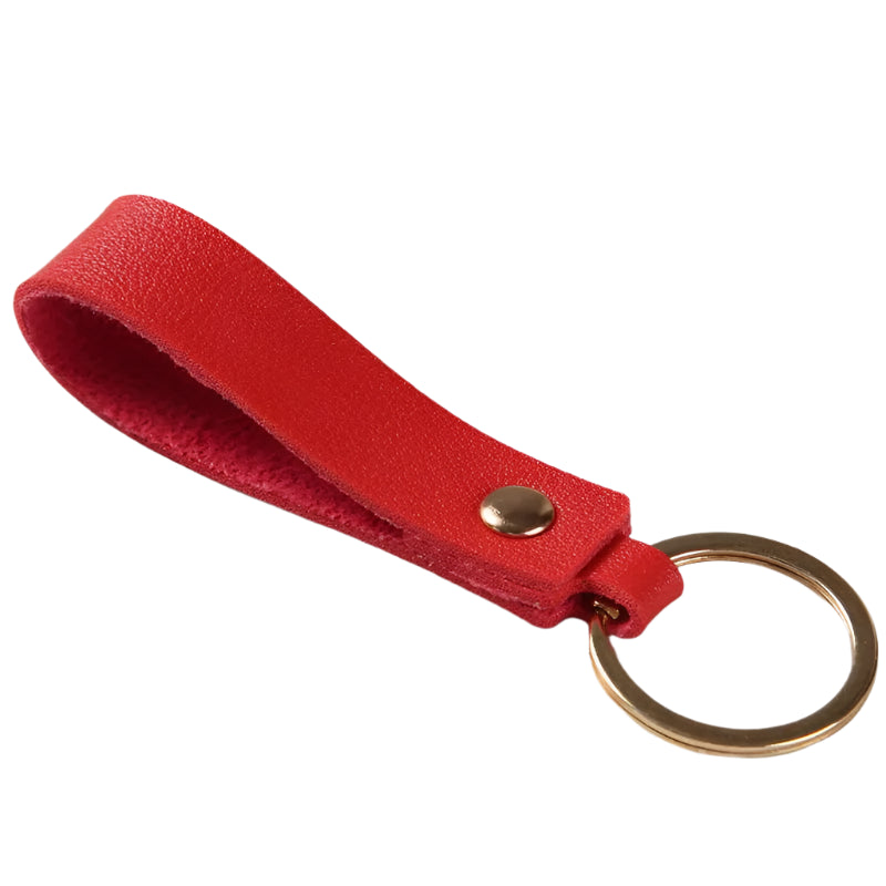 Vintage Vegan Leather Wristlet with Key Ring and Wrist Strap