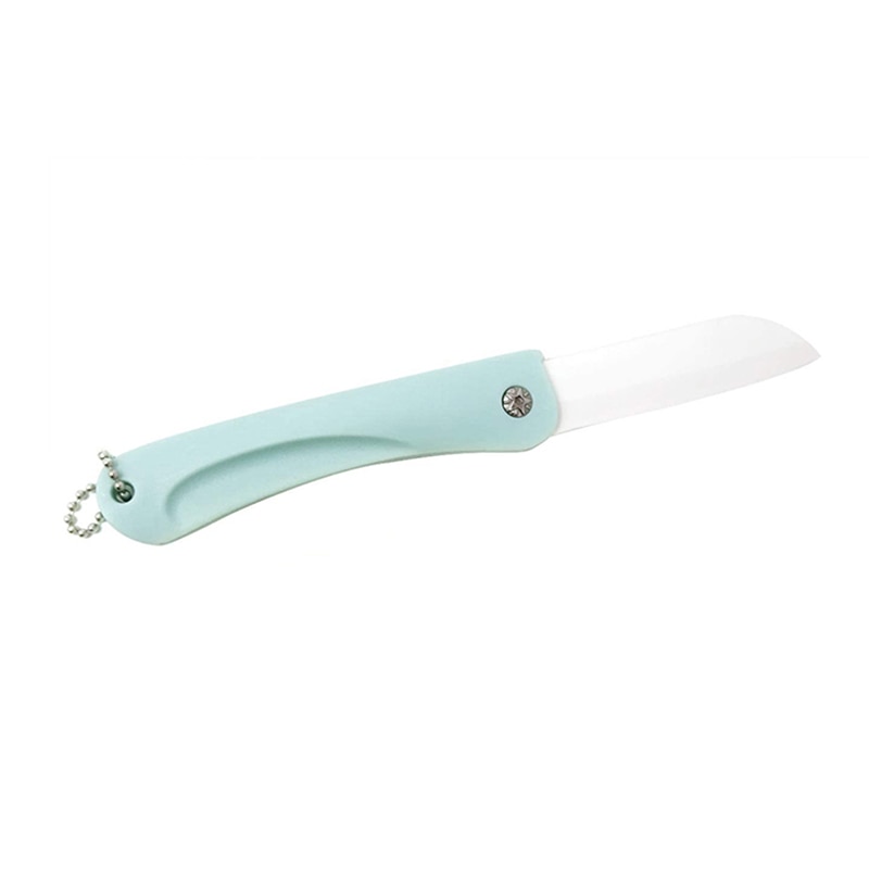 Pastel Ceramic-Blade Foldable Pocket Knife Keychain