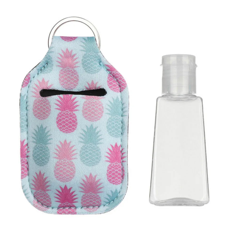 Hand Sanitizer Pouch Holder with Empty Bottle Keychain