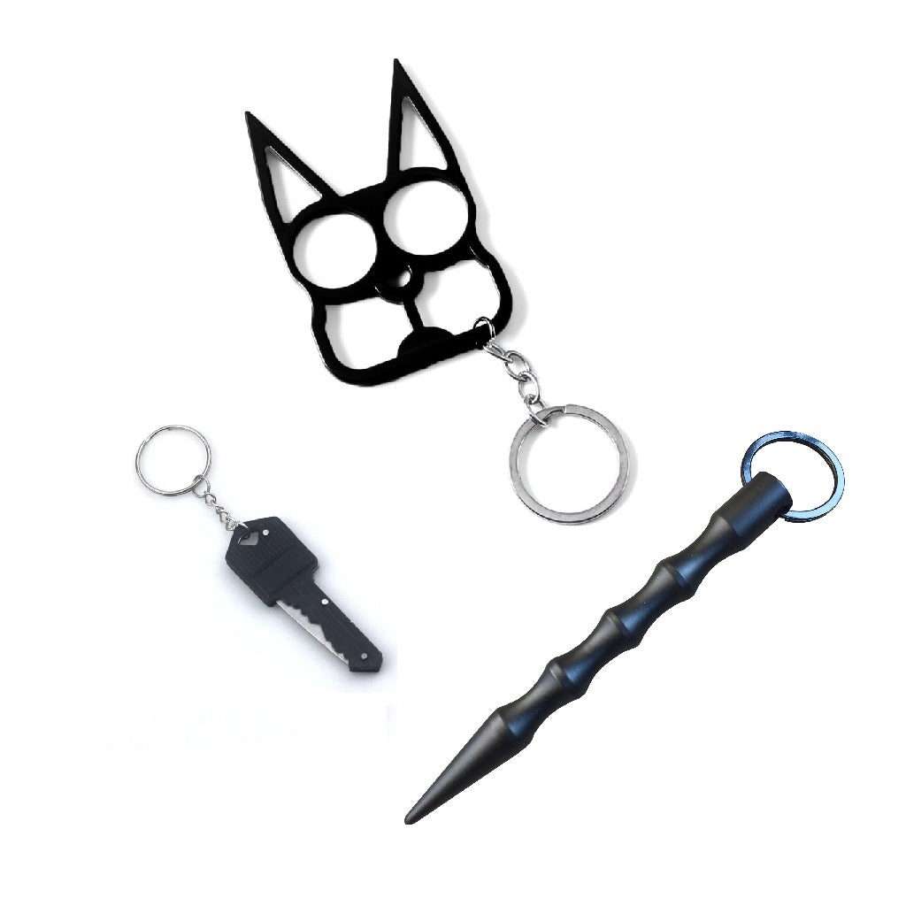 Keychain Weapon Self Defense Kitty Handheld Weapons 3-Piece Self
