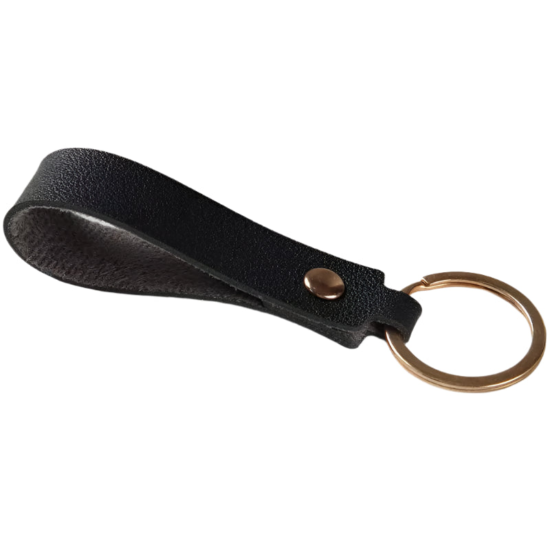 Vintage Vegan Leather Wristlet with Key Ring and Wrist Strap