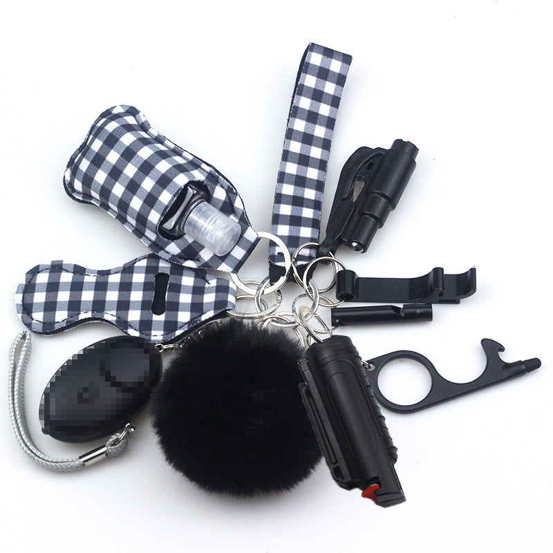 Pepper Spray Blank-Labeled Mace 11-Piece Safety Keychain Set
