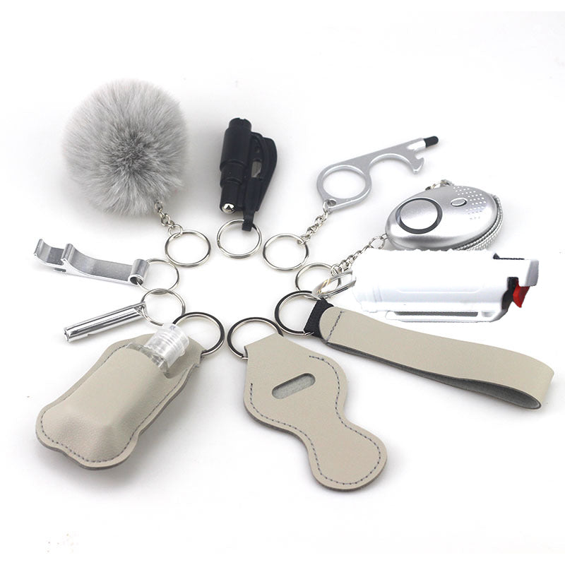 Pepper Spray Blank-Labeled Mace 11-Piece Safety Keychain Set