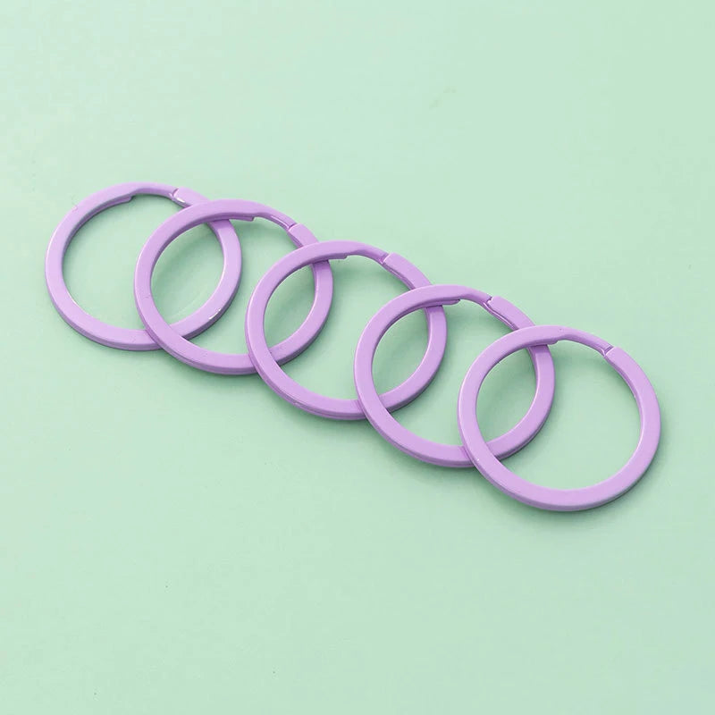 Pastel Color Key Rings (10-Pack)
