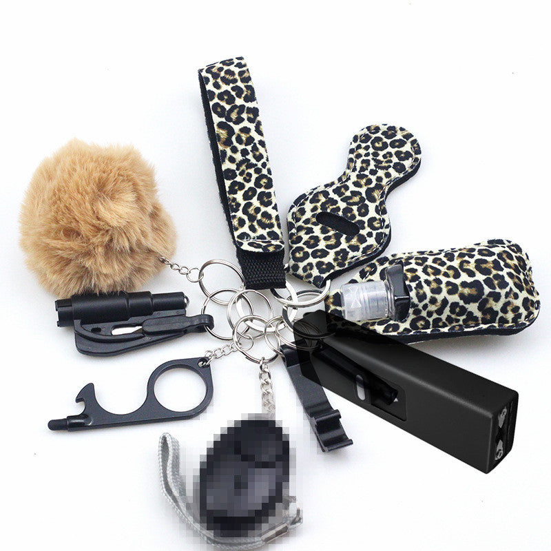 Stun Gun Mini Taser 11-Piece Self Defense Keychain Set