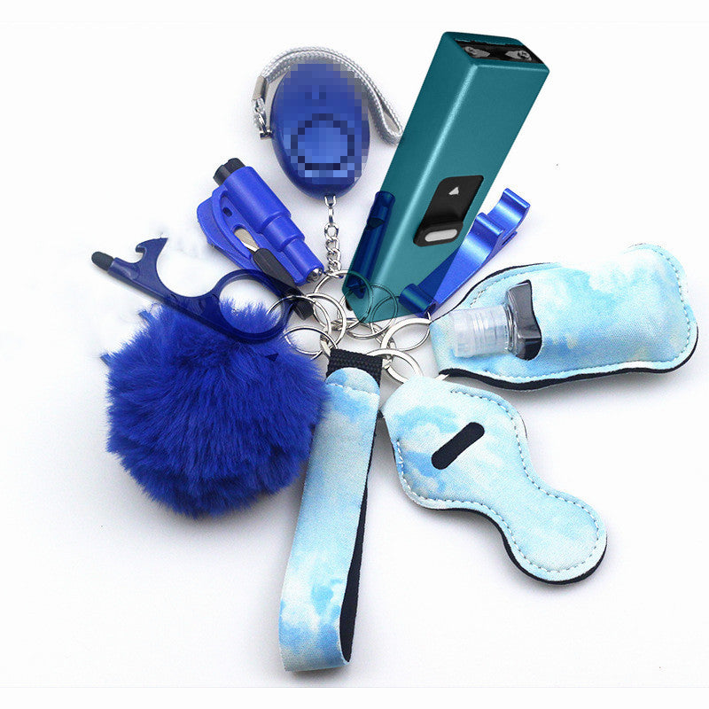Stun Gun Mini Taser 11-Piece Self Defense Keychain Set