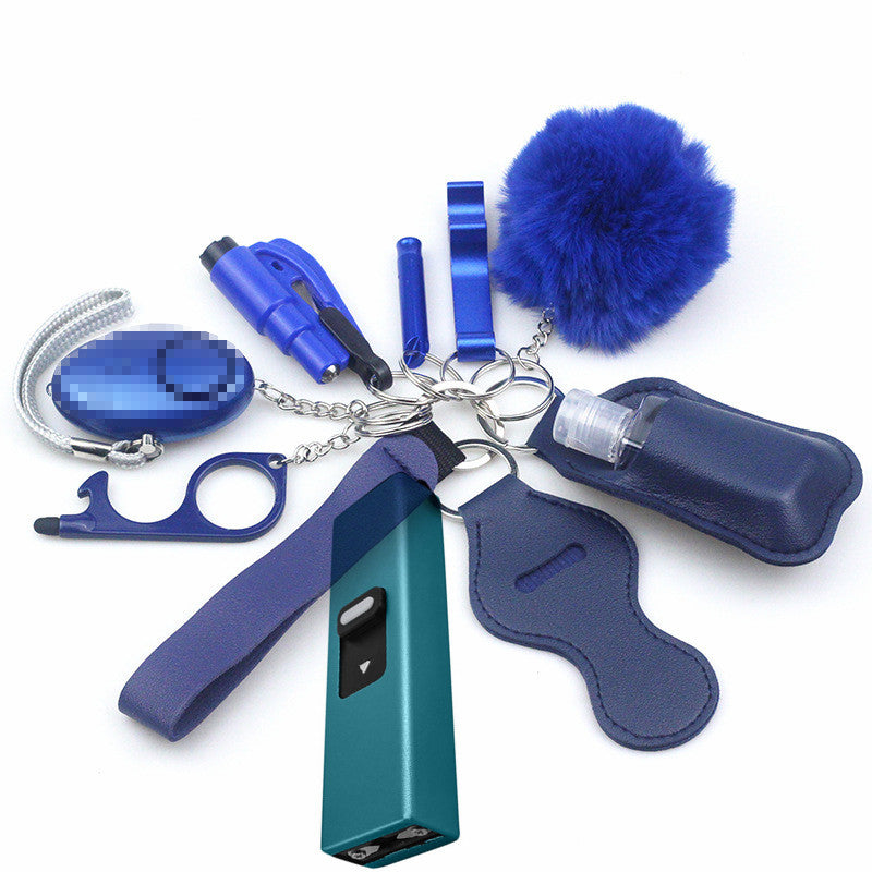Stun Gun Mini Taser 11-Piece Self Defense Keychain Set