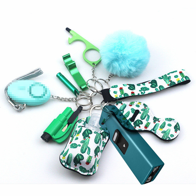 Stun Gun Mini Taser 11-Piece Self Defense Keychain Set