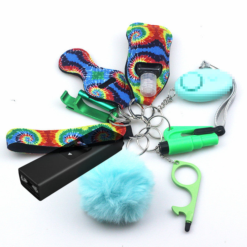 Stun Gun Mini Taser 11-Piece Self Defense Keychain Set