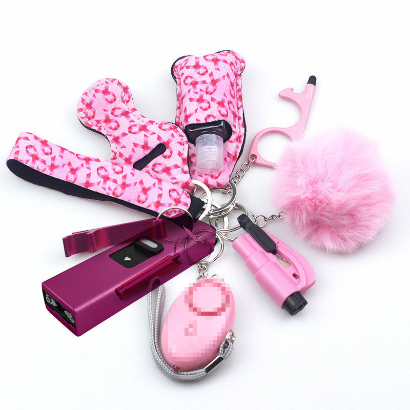 Stun Gun Mini Taser 11-Piece Self Defense Keychain Set