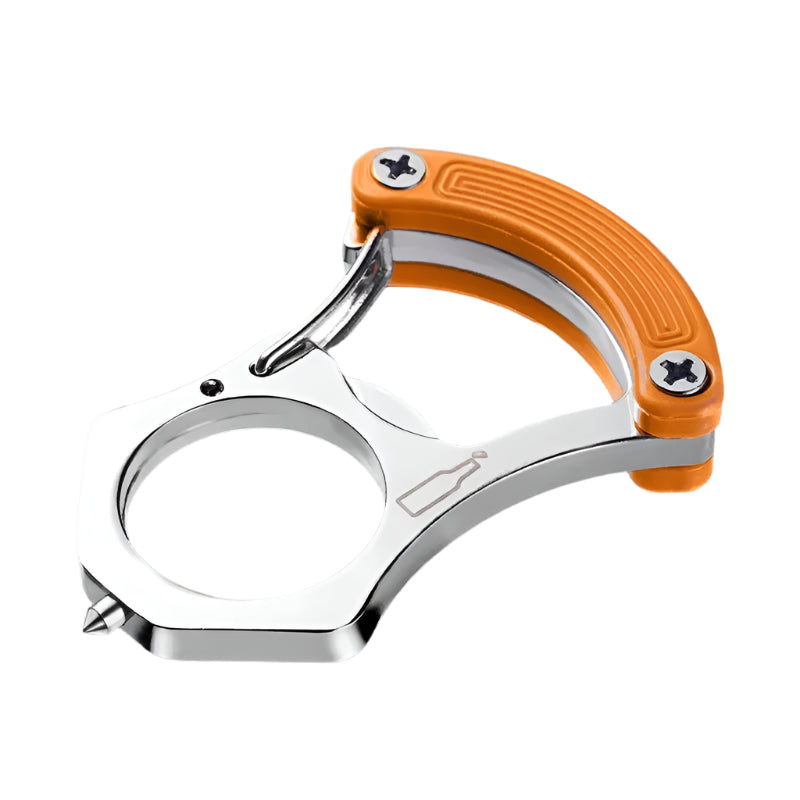 Orange premium steel knuckles multi tool