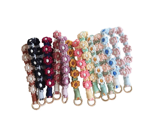 Floral Cotton Wristlet - Rainbow Color Group Picture