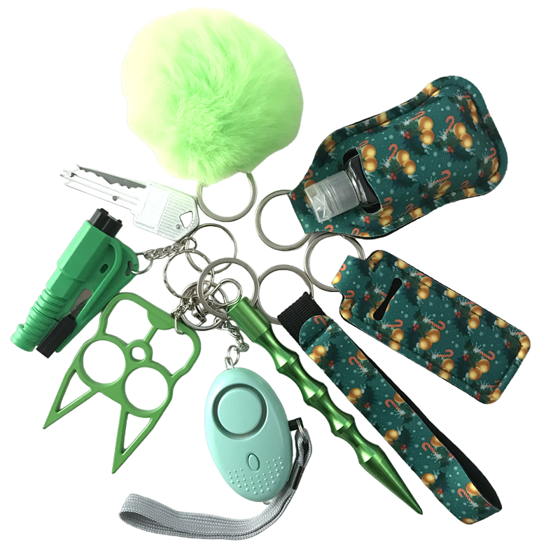 Holiday Edition Safety Tools 10-Piece Self Defense Keychain Set – Self ...