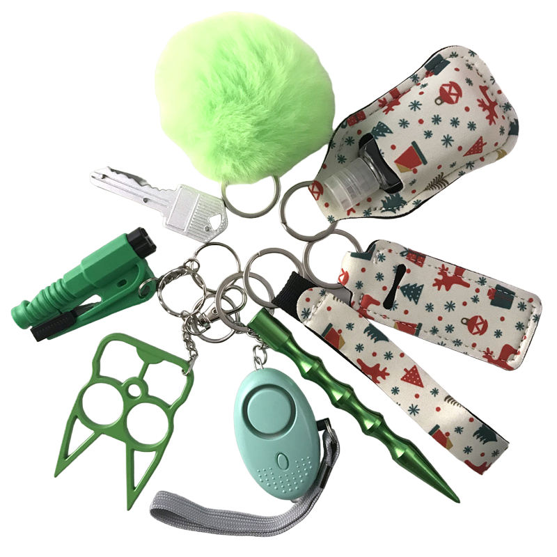 Holiday Edition Safety Tools 10-Piece Self Defense Keychain Set – Self ...