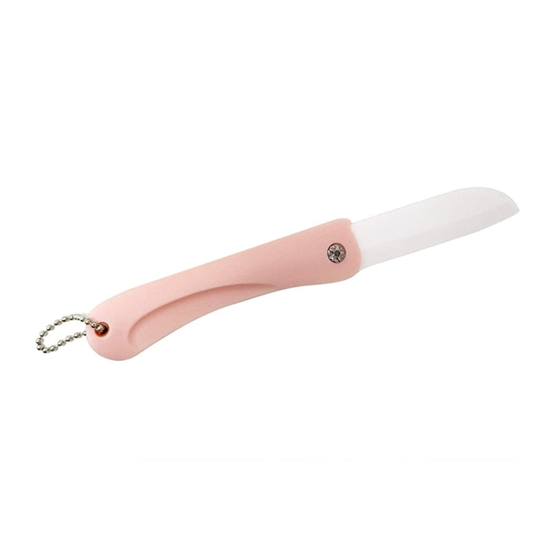 Pastel Ceramic-Blade Foldable Pocket Knife Keychain