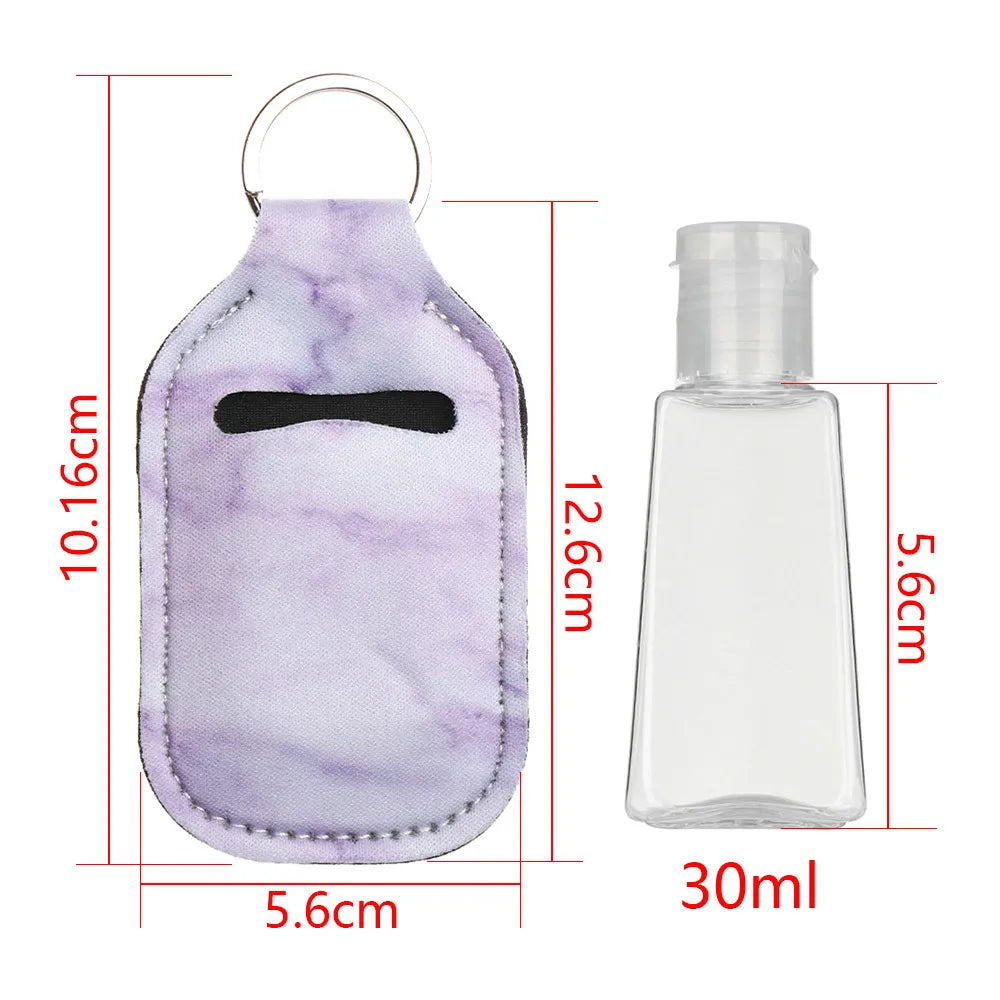 Hand Sanitizer Pouch Holder with Empty Bottle Keychain