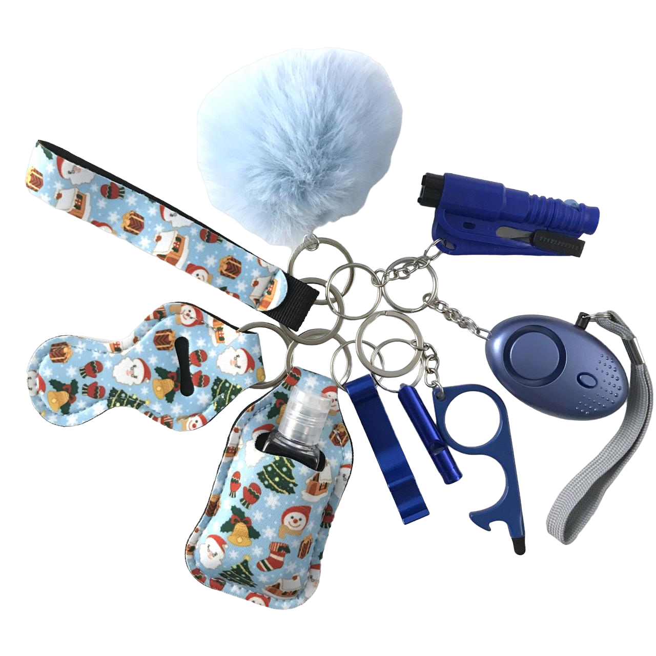 Holiday Edition Safety Tools 10-Piece Self Defense Keychain Set