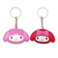 1 pink and 1 red kitty cat personal alarm keychain