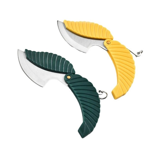 Leaf Knife with Hidden Blade Self Defense Keychain