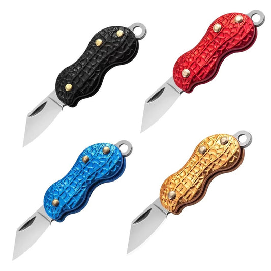 Peanut Knife with Hidden Blade Safety Keychain