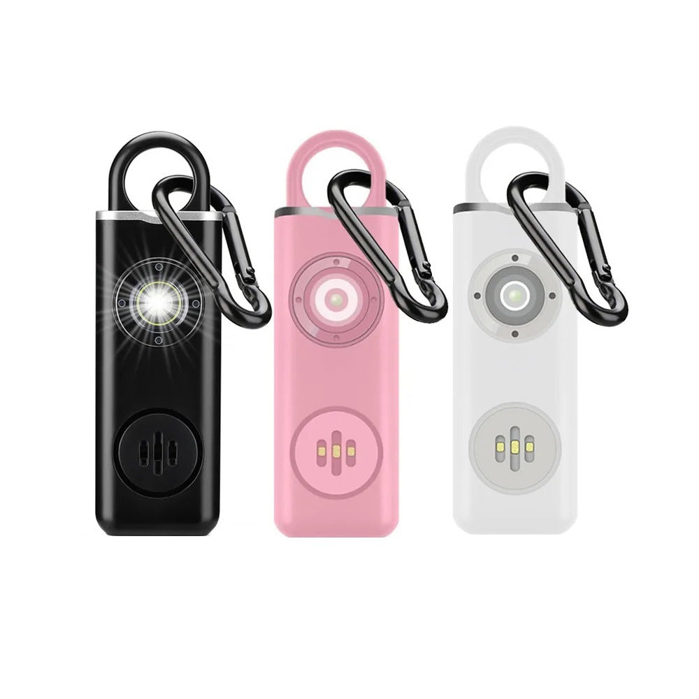 Pendant Personal Alarm + LED Emergency Light Self Defense Keychain