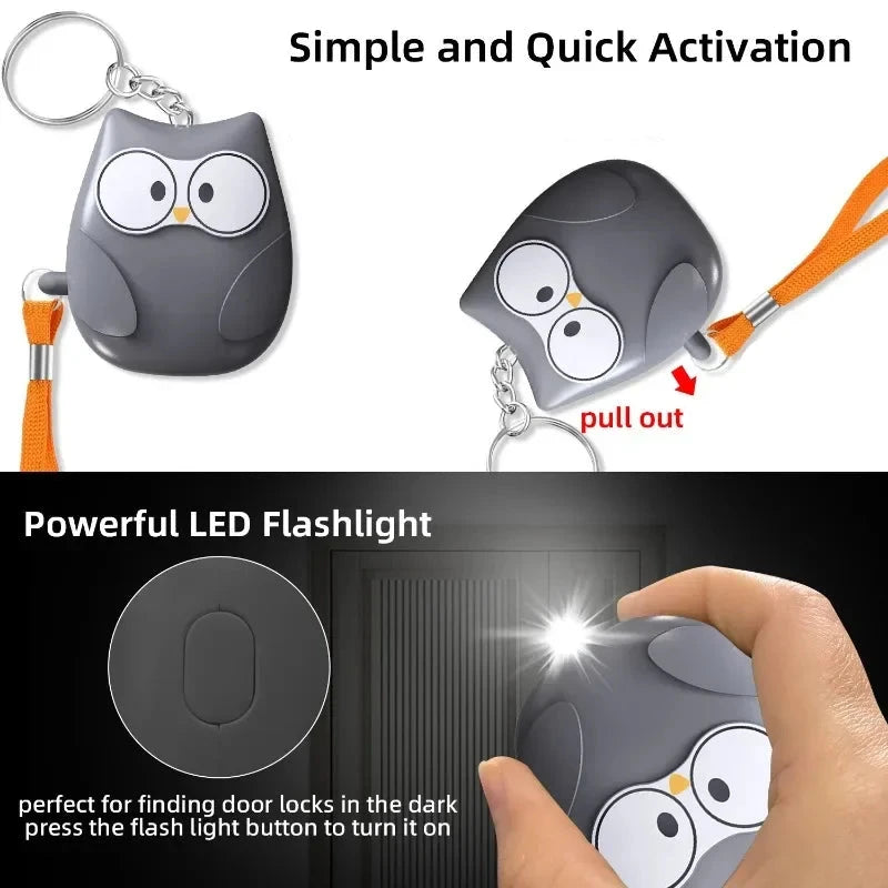 Owl 130-dB Personal Alarm Self Defense Keychain