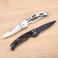 Folding Stainless Steel Pocket Knife with Keychain Ring