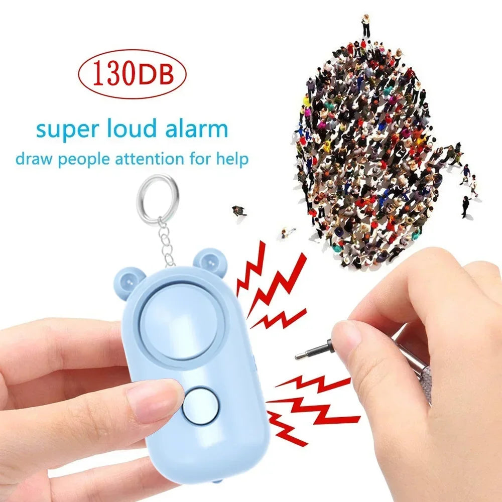 Leapiture 130dB Personal Alarm Keychain – LED Flashlight, Pull-Pin Activation, Self-Defense Safety Siren For Women, Kids, Seniors