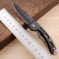 Folding Stainless Steel Pocket Knife with Keychain Ring