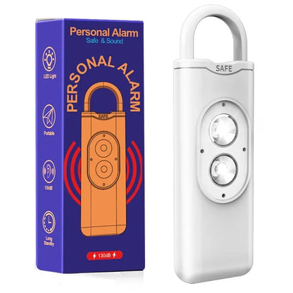 Dual-LED Pendant 130-dB Personal Alarm Self Defense Keychain