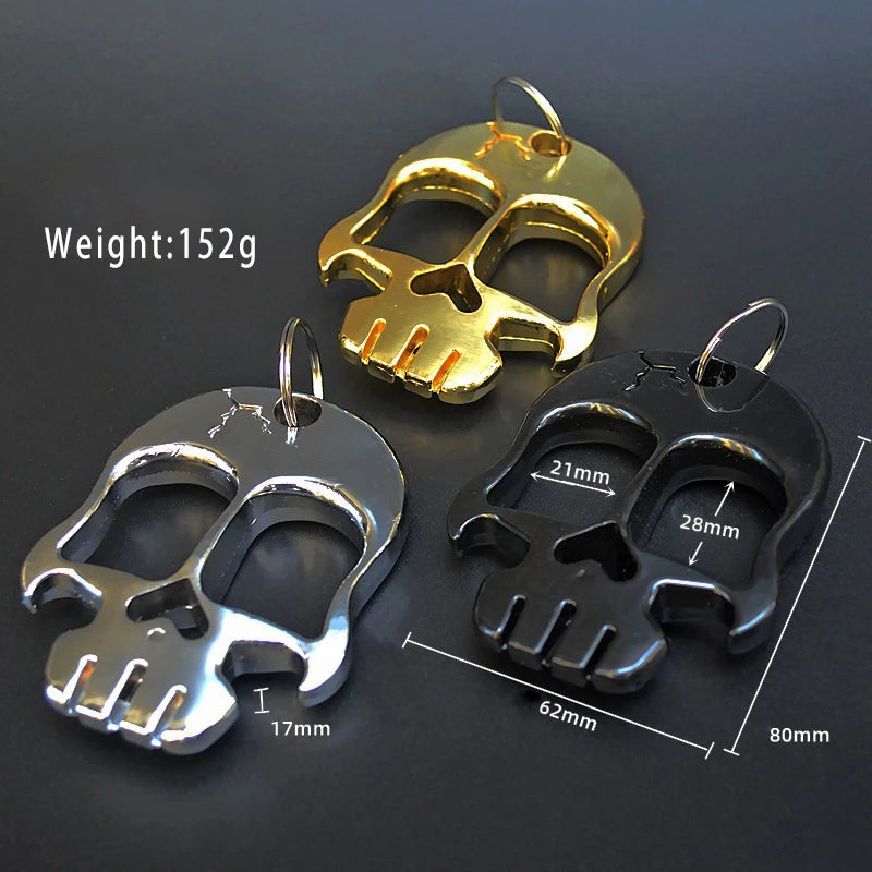 Skull Head Self Defense Knuckles Keychain