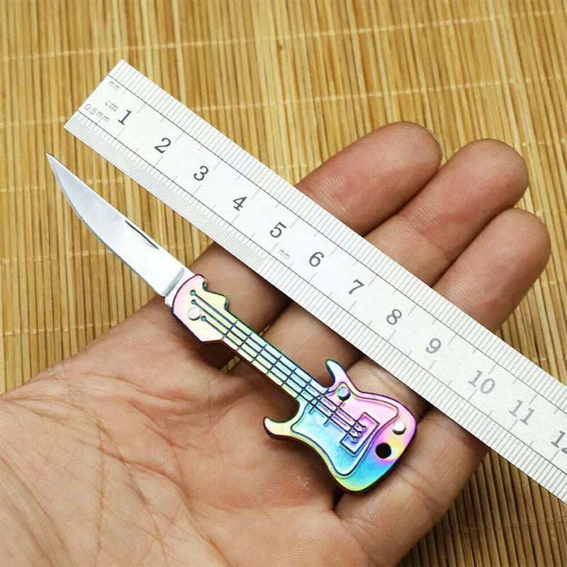 Guitar Key Knife with Hidden Blade Self Defense Keychain