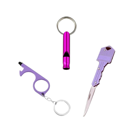 Lavender Safety Tools 3-Piece Self Defense Kit