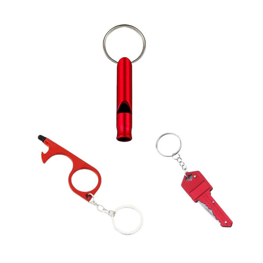 Red Safety Tools 3-Piece Self Defense Kit
