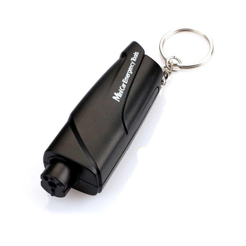 Modern Window-Breaker and Seatbelt-Cutter 2-in-1 Emergency Keychain