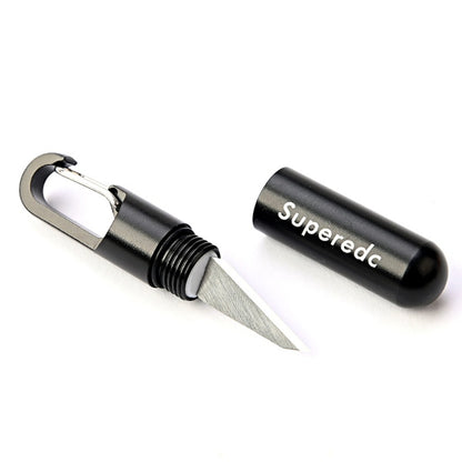 Mini Capsule Knife with Hidden Blade Self Defense Keychain