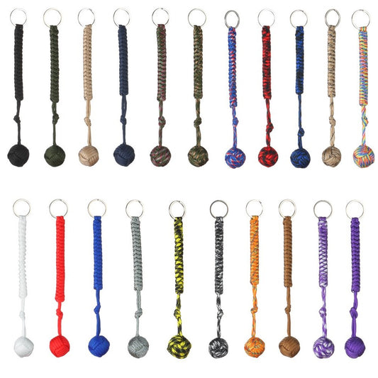 Monkey Fist 7-Core Assorted Colors Ball Self Defense Keychain