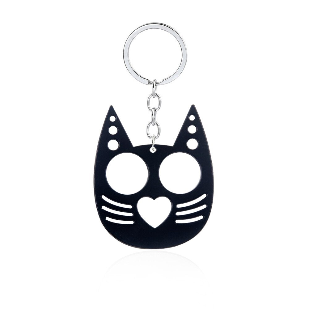 Black Kitty Cat Ears Keychain