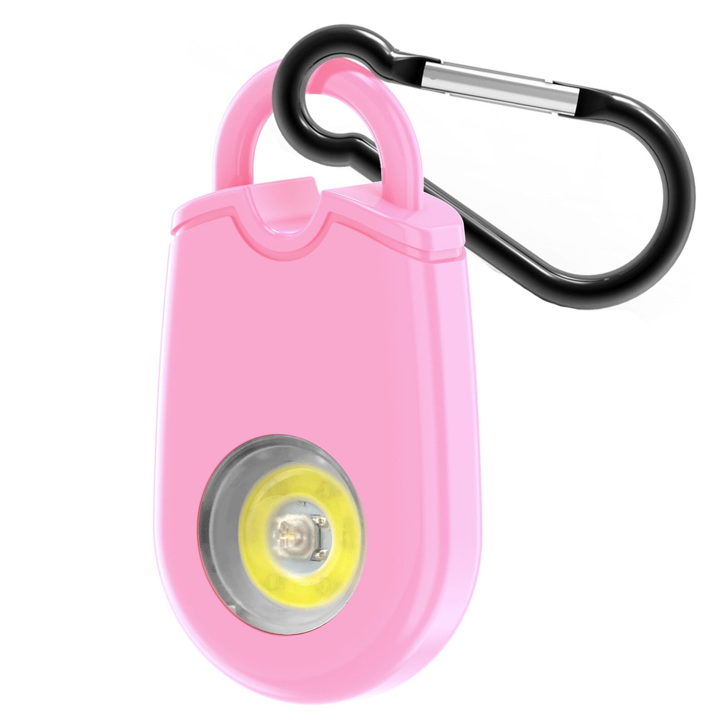 Locket Personal Alarm + LED Flashlight Combo Self Defense Keychain