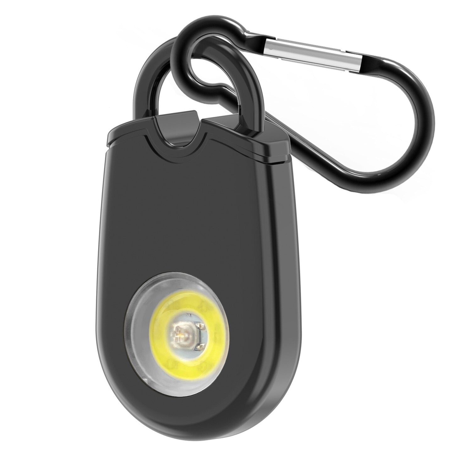 Locket Personal Alarm + LED Flashlight Combo Self Defense Keychain