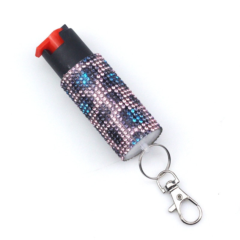 Bling-Jeweled Pepper Spray Self Defense Keychain