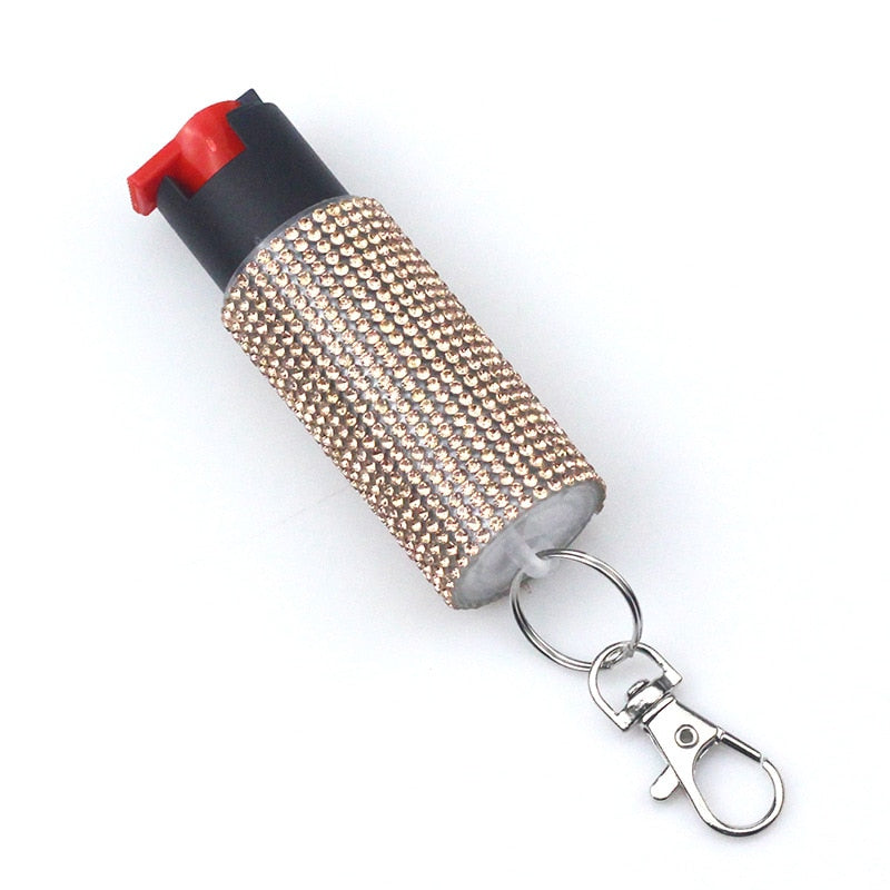 Bling-Jeweled Pepper Spray Self Defense Keychain