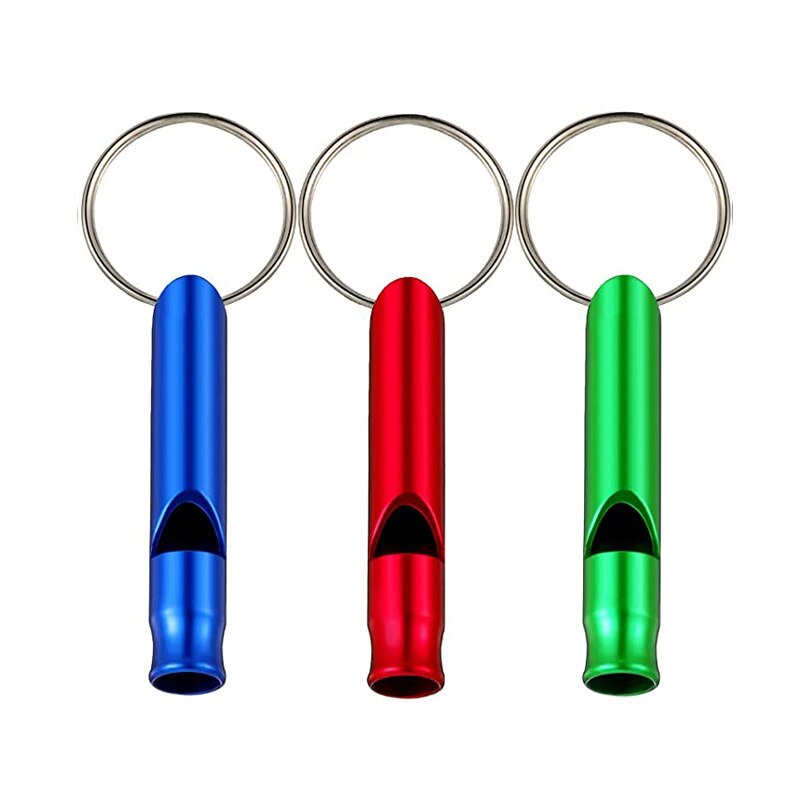 Mini Whistle 3 Pack Blue Red and Green Colors